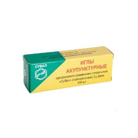 Иглы акупунктурные Субал (0.25 х 20 мм, 100 штук в упаковке)